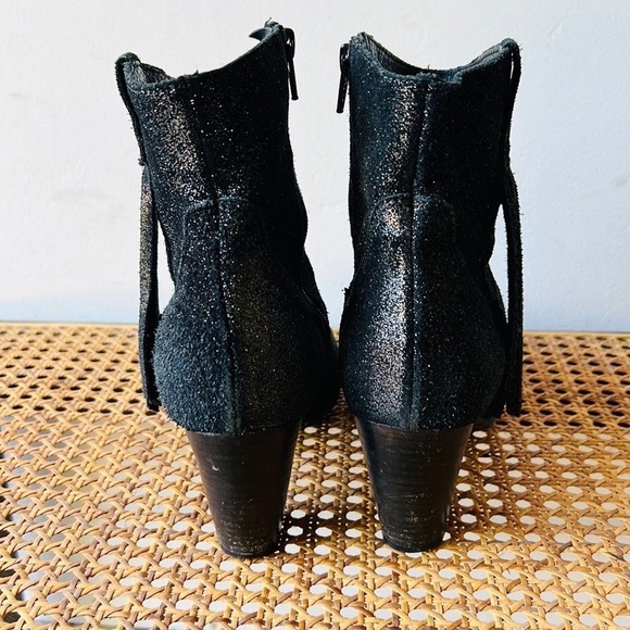 Charles David Suede Shimmer Ankle Boots - Picture 7 of 8